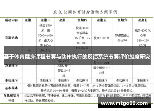 基于体育健身课程节奏与动作执行的反馈系统节奏评价维度研究